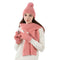 Warm Wool Knitting Hat, Scarf And Gloves Three-piece Set