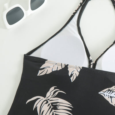 Women’s Sexy Halter Two-Piece Bikini Top & Skirt Set