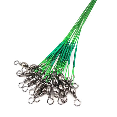 10Pcs Steel Fishing Wire Leader with Swivel