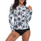 2024 Surfing Swimsuit Women Rashguard Bikini Set Long Sleeve Swimwear Female Tiger Print Summer Bath Suit 2-Piece Sports Biquini