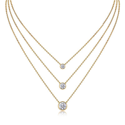 2-Carat Minimalist Moissanite Silver Pendant Necklace
