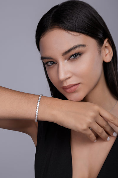 0.3-Carat Moissanite Silver Bracelet Set – Light Luxury