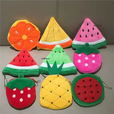 fruit plush purse, watermelon etc. Plush Toy bag purse , keyring plush Pocket Purse