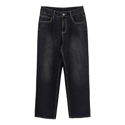 Women's High-Waist Washed Denim Jeans