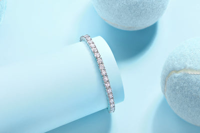 0.3-Carat Moissanite Silver Bracelet Set – Light Luxury