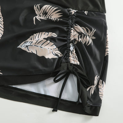 Women’s Sexy Halter Two-Piece Bikini Top & Skirt Set