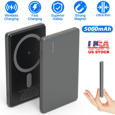2-in-1 Slim MagSafe 5000mAh Power Bank
