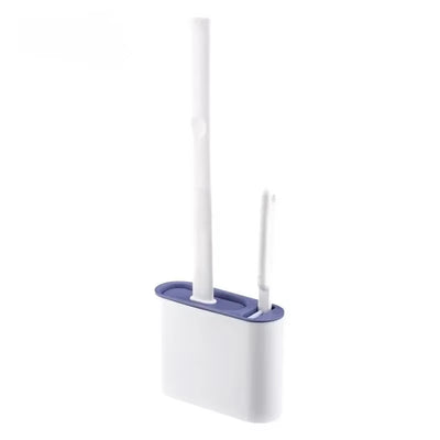 Silicone Toilet Brush with Holder Box Wall Mounted TPR Holder Set Household Artifact Bathroom Daily Cleaning Tools Accessories