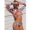 2024 Surfing Swimsuit Women Rashguard Bikini Set Long Sleeve Swimwear Female Tiger Print Summer Bath Suit 2-Piece Sports Biquini