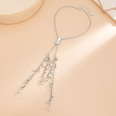 Resort-style Irregular Geometric Pendant Necklace