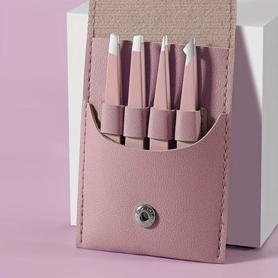 Eyebrow Tweezer Colorful Hair Beauty Fine Hairs Puller Stainless Steel Slanted Eye Brow Clips Removal Makeup Tools