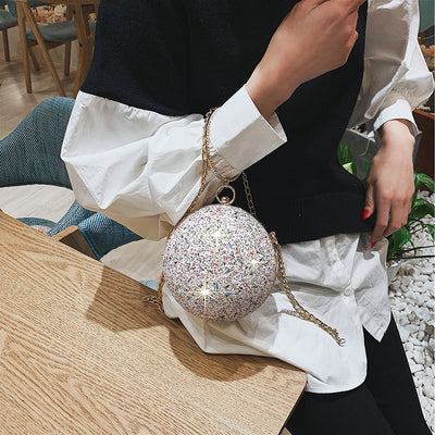 Chain Bags Woman Handbag Shoulder Bag Purse Crystal Ball Party