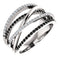 Huitan New Twist Ethnic Style Women Finger Rings With Black & White Stone Micro Paved Surprise Gift For Women Trendy Jewelry Rings