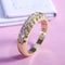 Huitan High Quality Office Lady Accessories Rings Golden Color Halo Micro Paved Casual Style Female Jewel With Size 6-10 2019