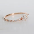 Women Vintage Simple Floral Crystal Rings Rhinestone Wedding Engagement Fashion Finger Accessories Rings Jewelry Gifts Girl