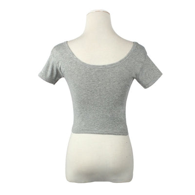 Short Sleeves Sexy Women Basic Tees Tops Cropped Tee Shirt Blouse
