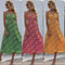 V-neck Backless Beach Beach Resort Small Fresh High Waist Dress Women's Wear