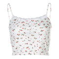Floral Kintted Spaghetti Strap Top