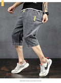 Streetwear Thin Denim Shorts Men's Cropped Trousers